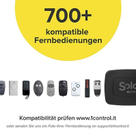 1Control Solo EVO, bezdrátový otvírač bran Bluetooth, otvírač garážových vrat pro mobilní telefon pro otevírání bran a garáží s 